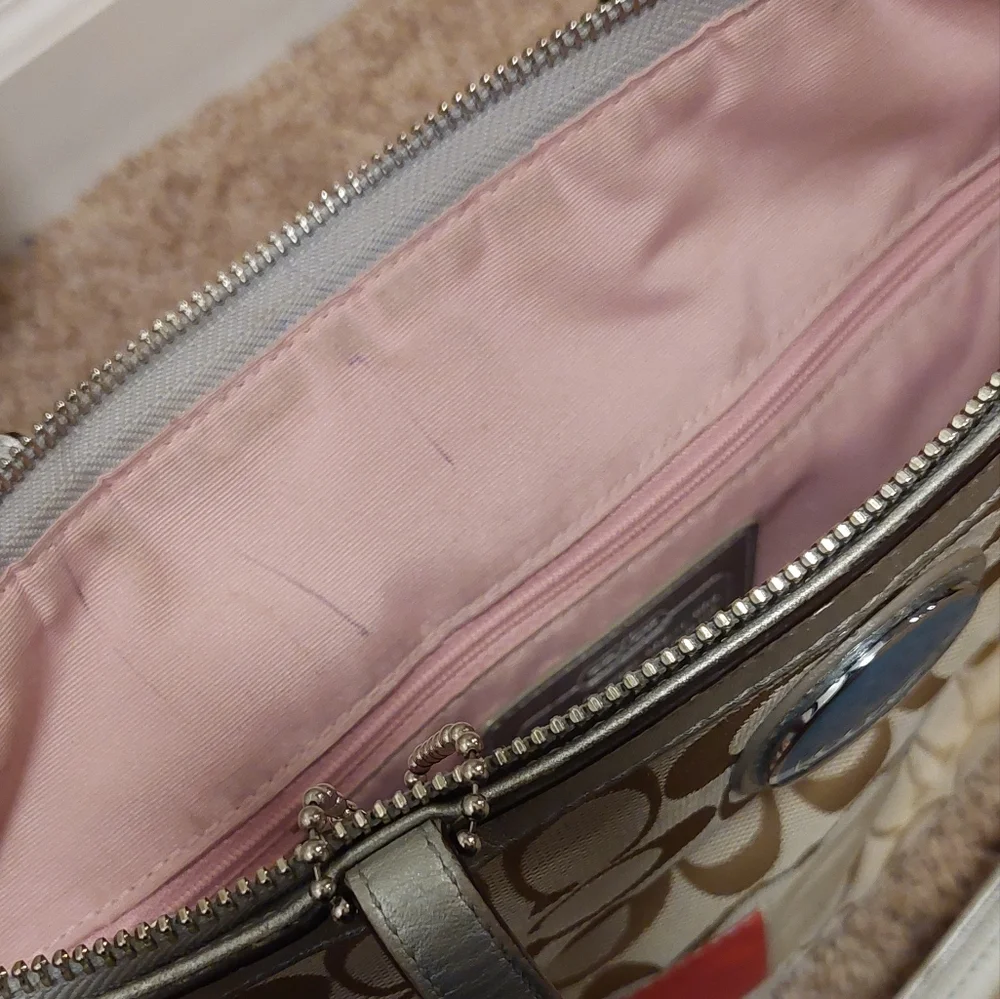 ❤️SALE! COACH Signature Stripe Muti Stripe Tote Bag